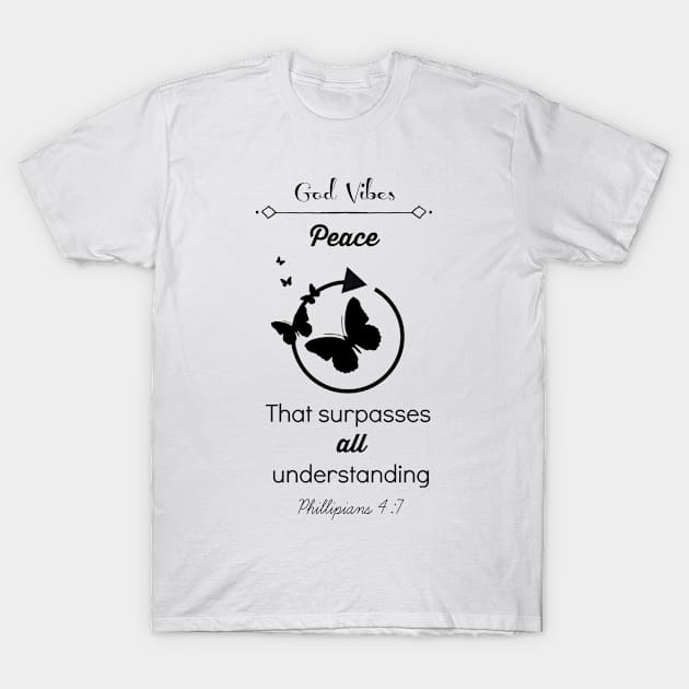 God Vibes Peace Tee T-Shirt by holiver5